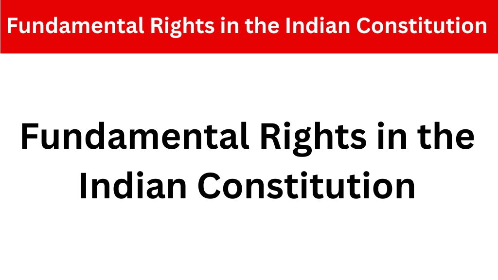 Fundamental Rights in the Indian Constitution